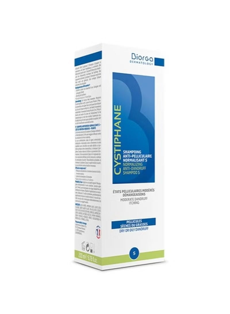 Biorga Cystiphane Normalizing Anti-Dandruff S Shampo for Dry and Oily Dandruff 200 ml - Image 5